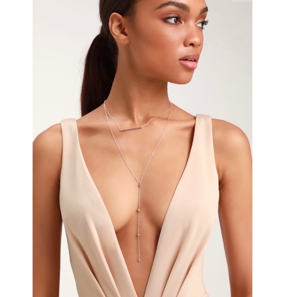 New Lulu’s Sexy Blush Cocktail Bridal Dress Small - Picture 6 of 8